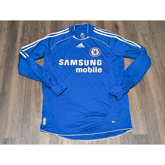 Adidas Chelsea 07 Football Club Soccer Home Jersey Long Sleeve Samsung Mobile S - Picture 1 of 6